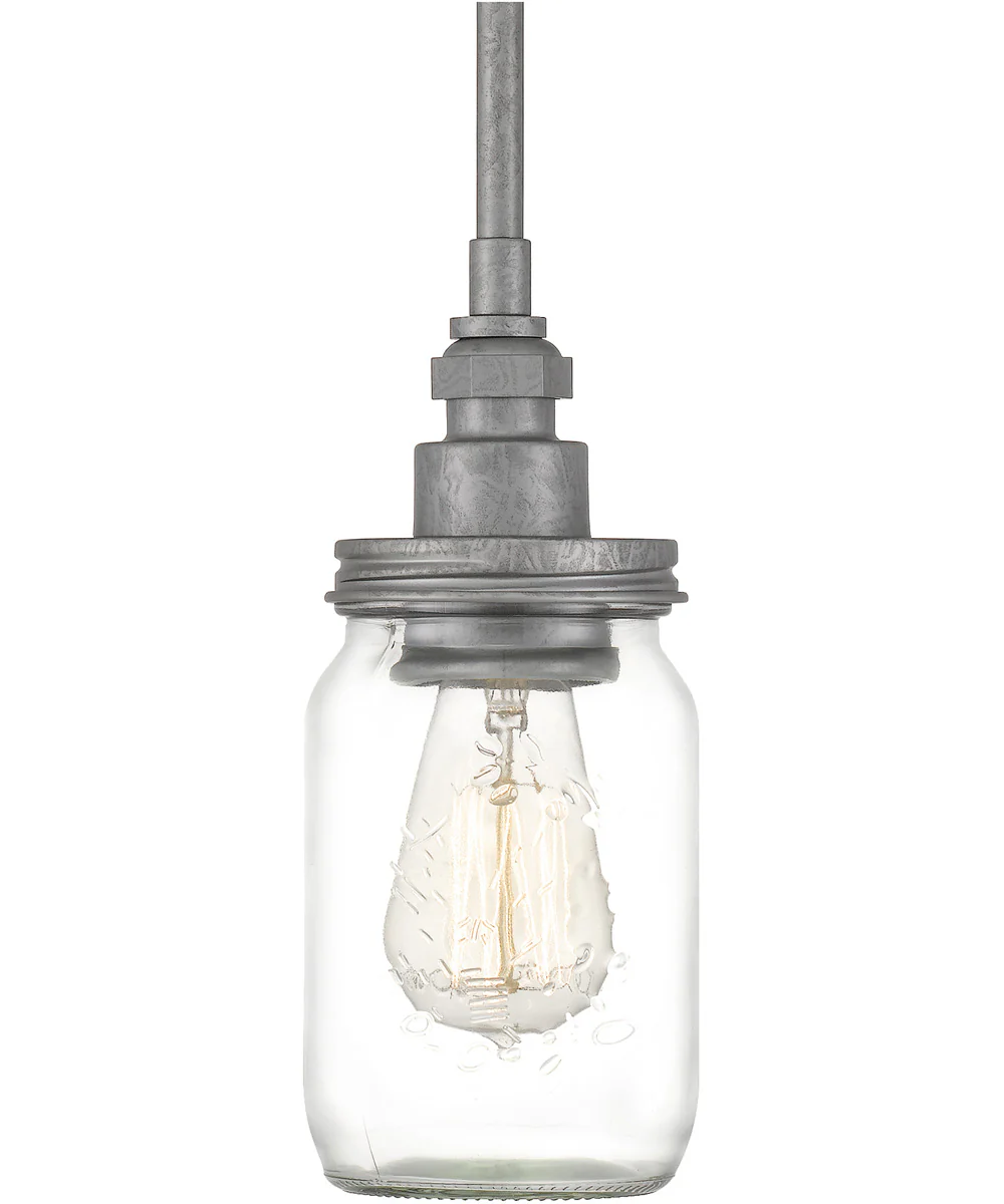 Squire Small 1-light Mini Pendant Galvanized - Image 5