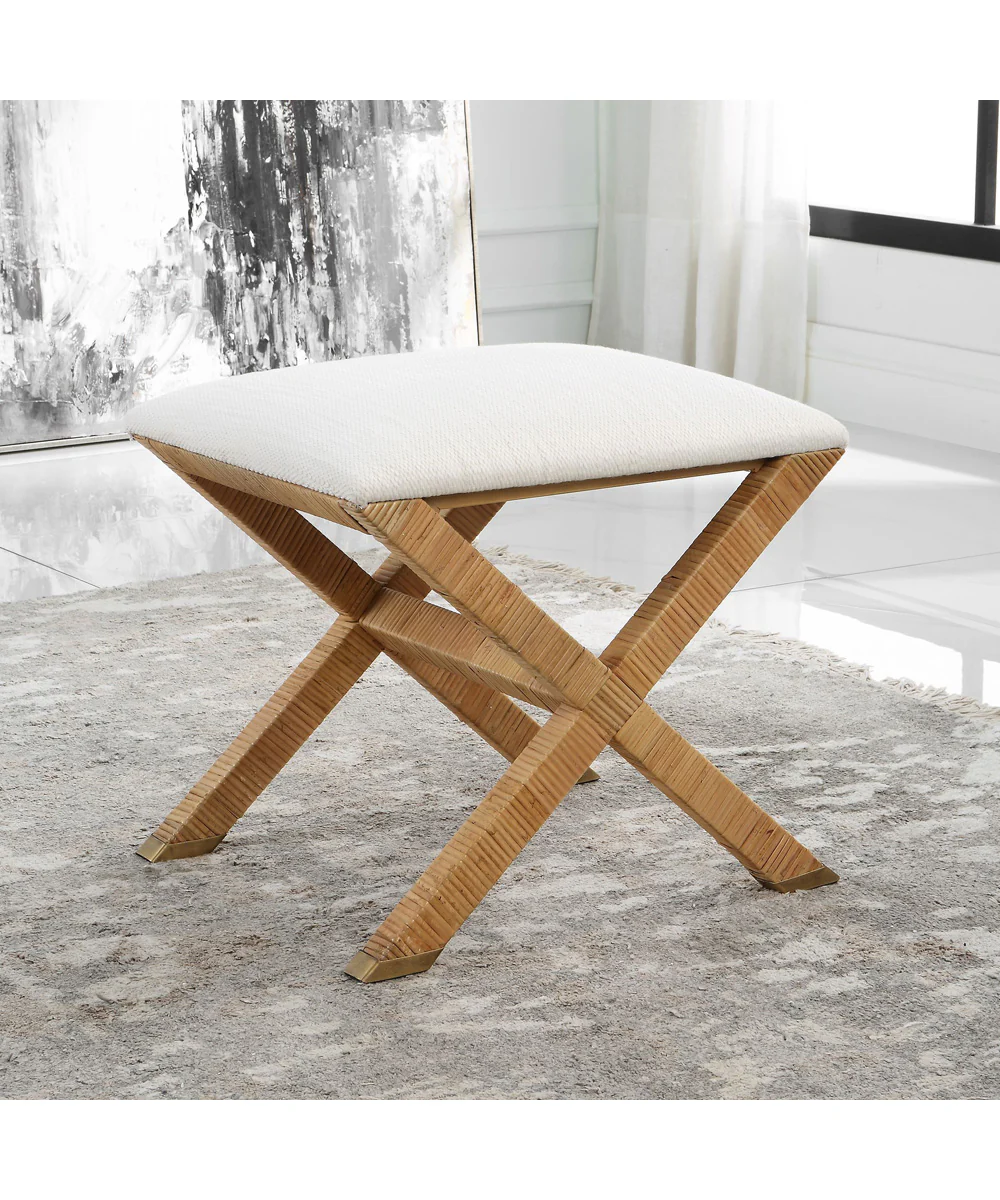 St. Tropez Rattan Small Bench - Image 2
