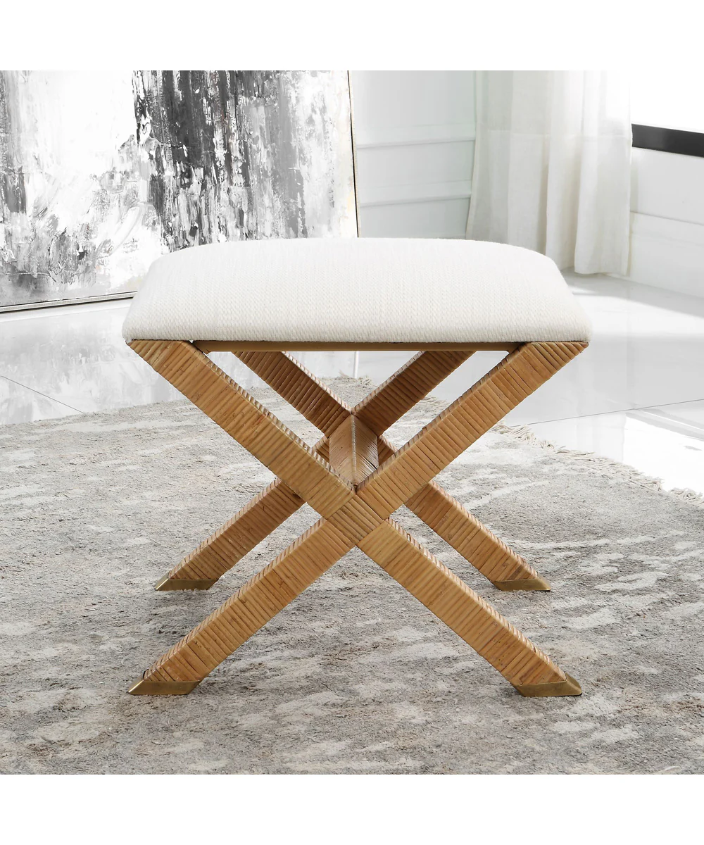 St. Tropez Rattan Small Bench - Image 3
