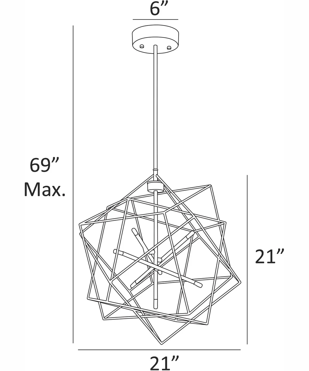 Stacia 7-Light Led Pendant Gunmetal Finished - Image 4