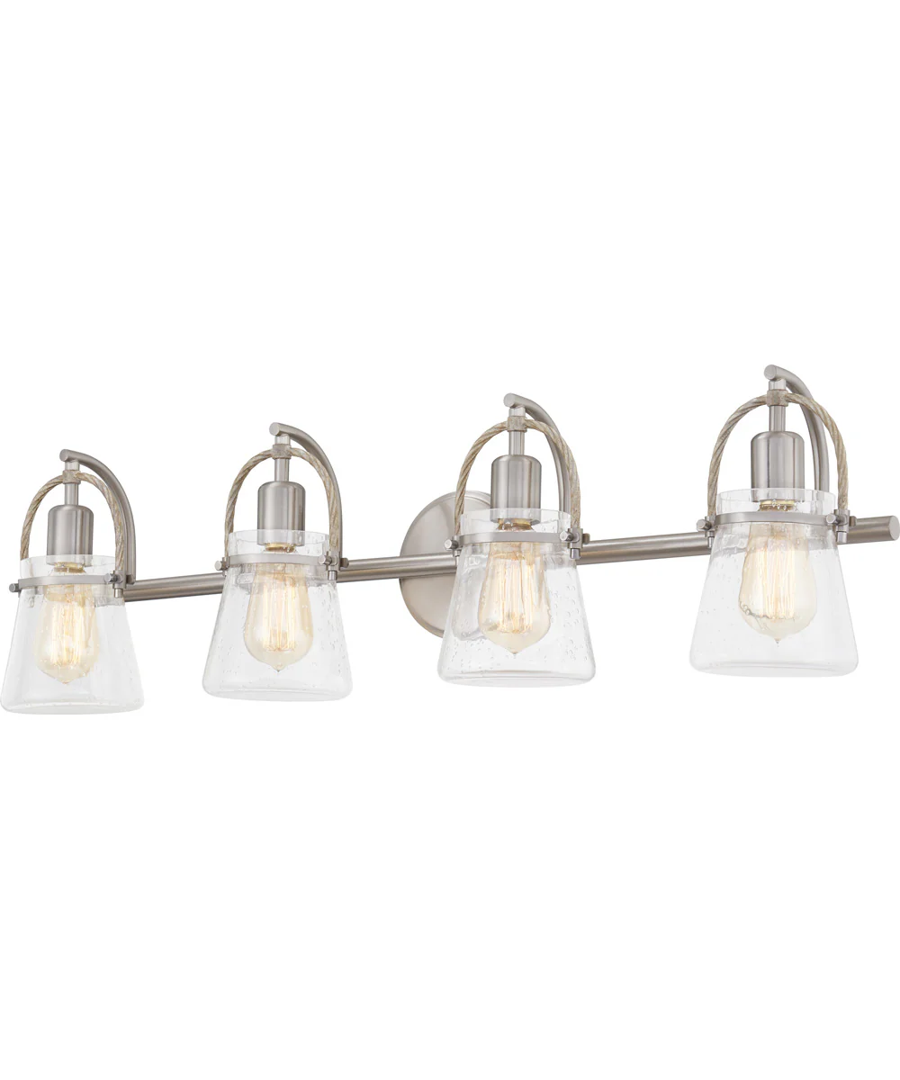 Stafford Extra Large 4-light Bath Light Brushed Nickel - Image 4