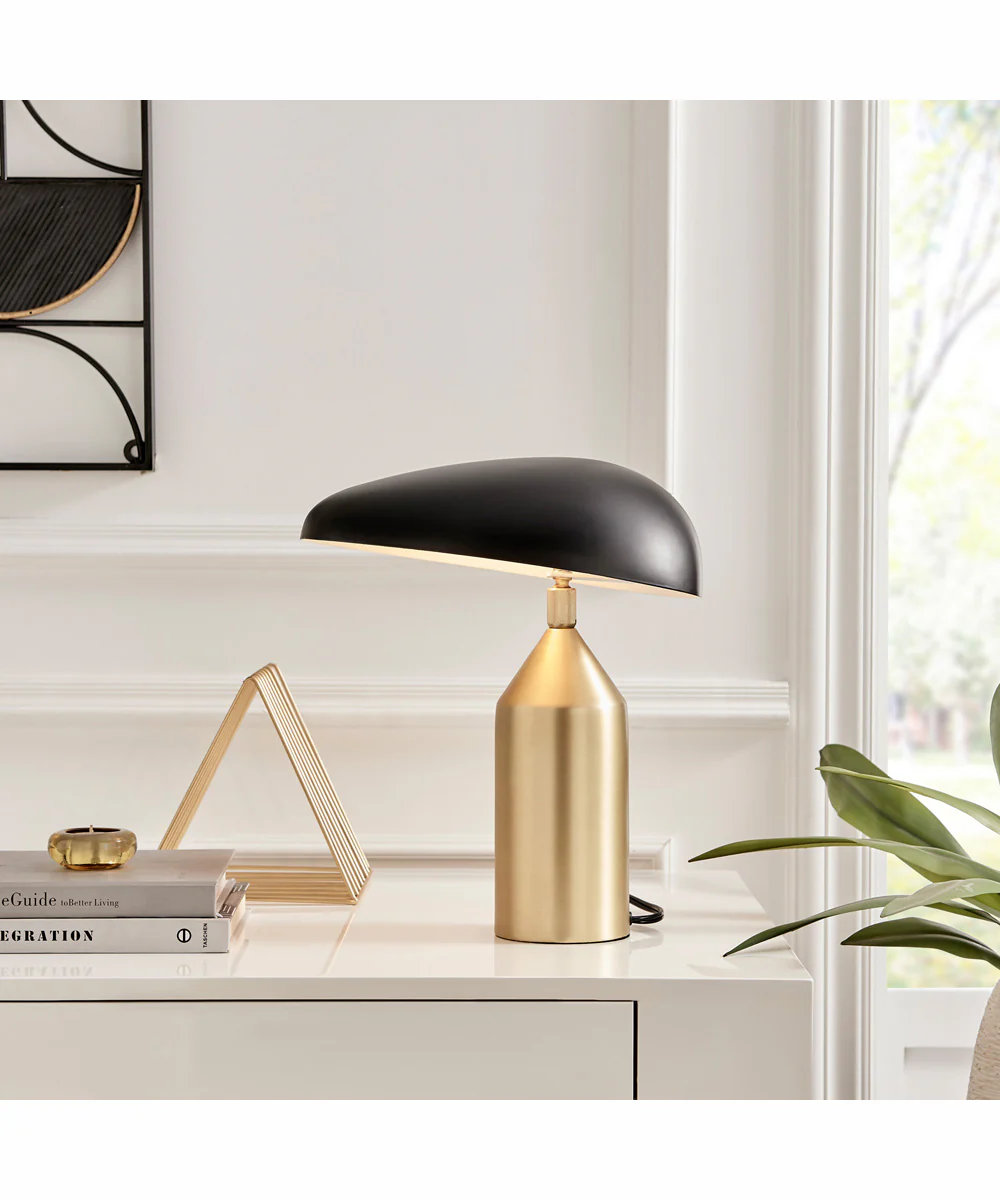 Stanton 1-Light Metal Table Lamp Antique Brass/Black - Image 3