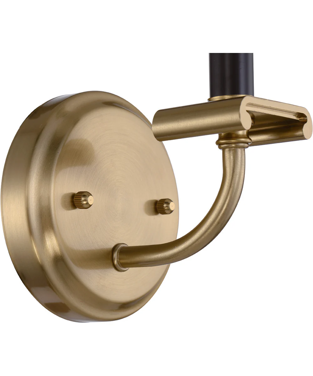 Stanza 1-Light Wall Sconce Flat Black/Satin Brass - Image 6