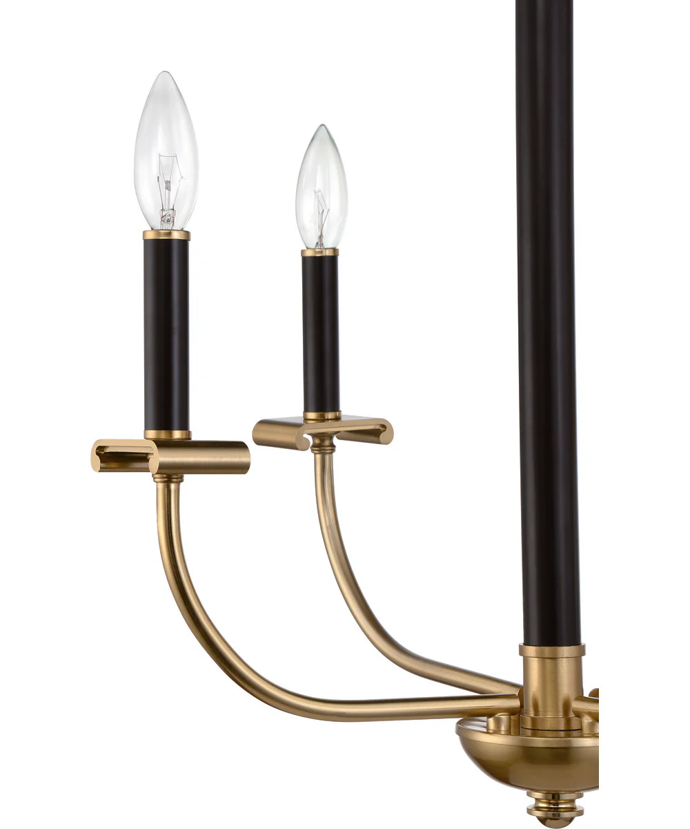 Stanza 4-Light Chandelier Flat Black/Satin Brass - Image 7