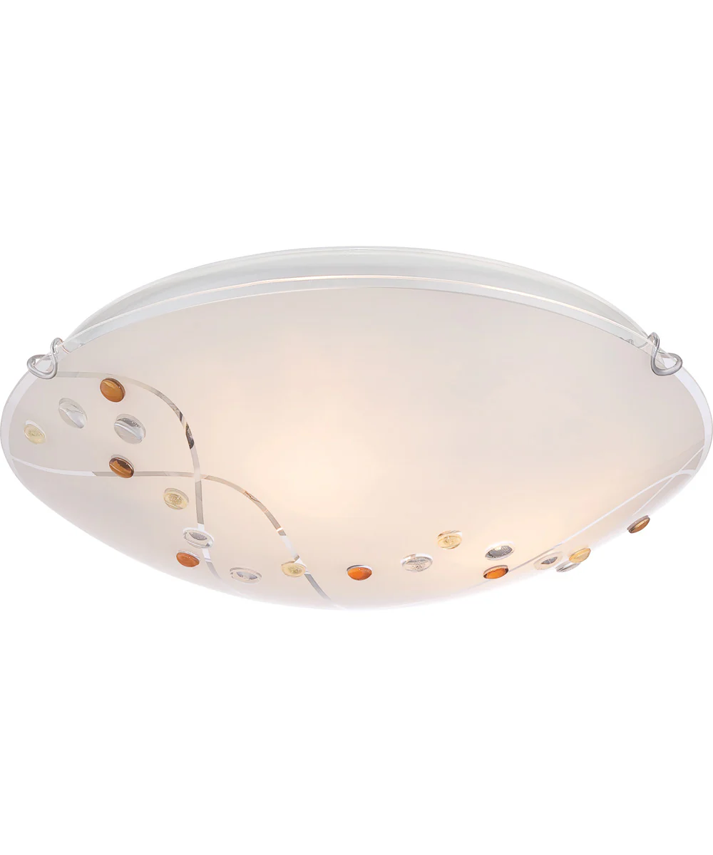 Stellar Large 3-light Flush Mount Polished Chrome - Image 2