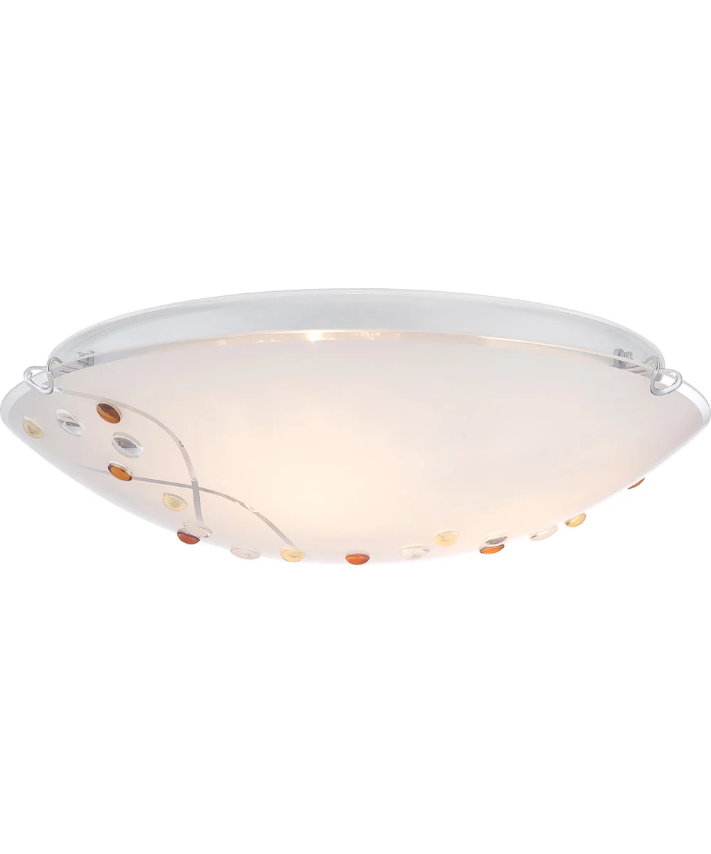 Stellar Large 3-light Flush Mount Polished Chrome - Image 4