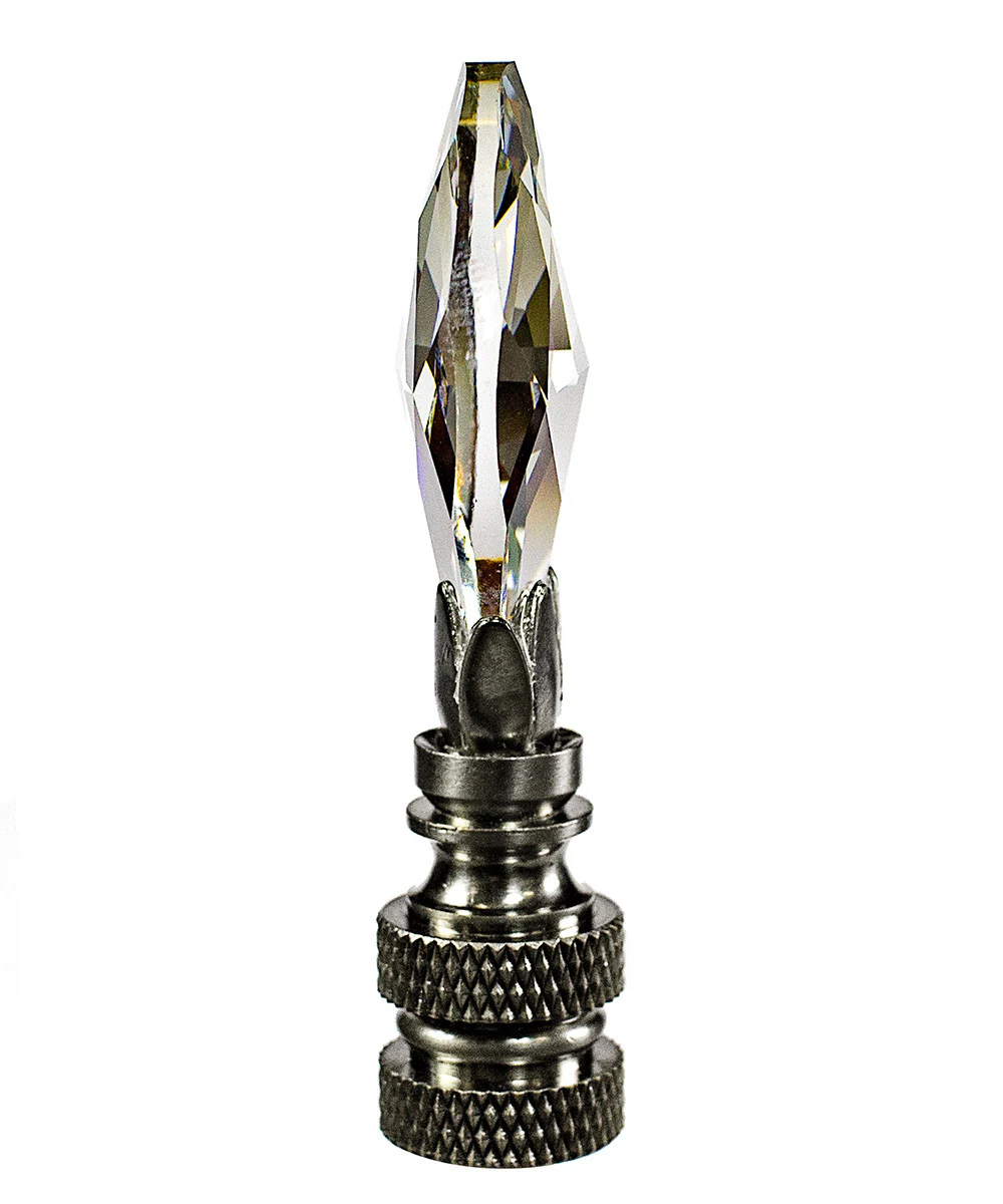 Stephanov Crystal Small Teardrop Ceiling Fan Pull, 2.5"h with 12" Nickel Brass Chain - Image 5