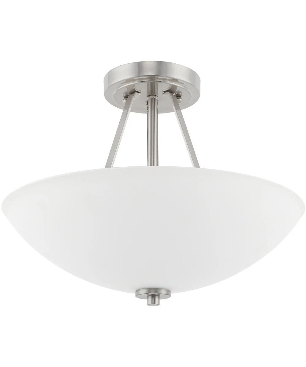 Stewart 2-Light Semi-Flush Brushed Nickel