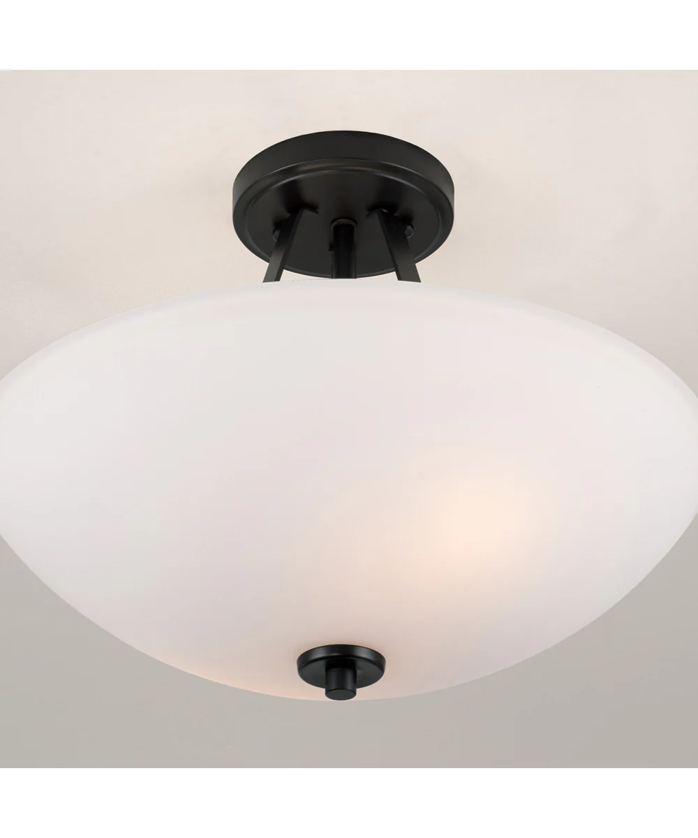 Stewart 2-Light Semi-Flush Matte Black - Image 3