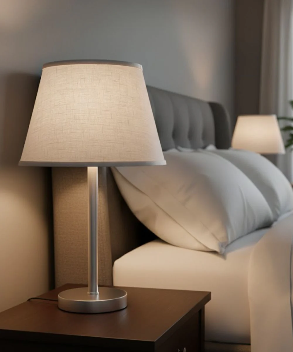 10x15x10 Cream Aberdeen Tapered Drum Hardback Lampshade - Image 2