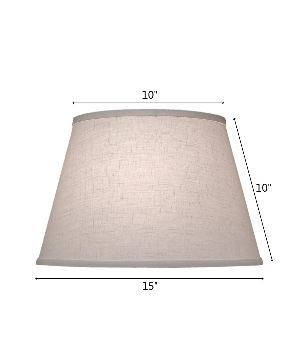 10x15x10 Cream Aberdeen Tapered Drum Hardback Lampshade - Image 3