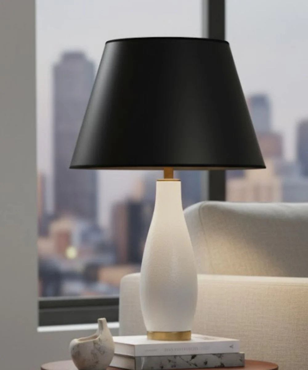 10x16x11 Black/Opaque Gold Foil Empire Hardback Lampshade - Image 2