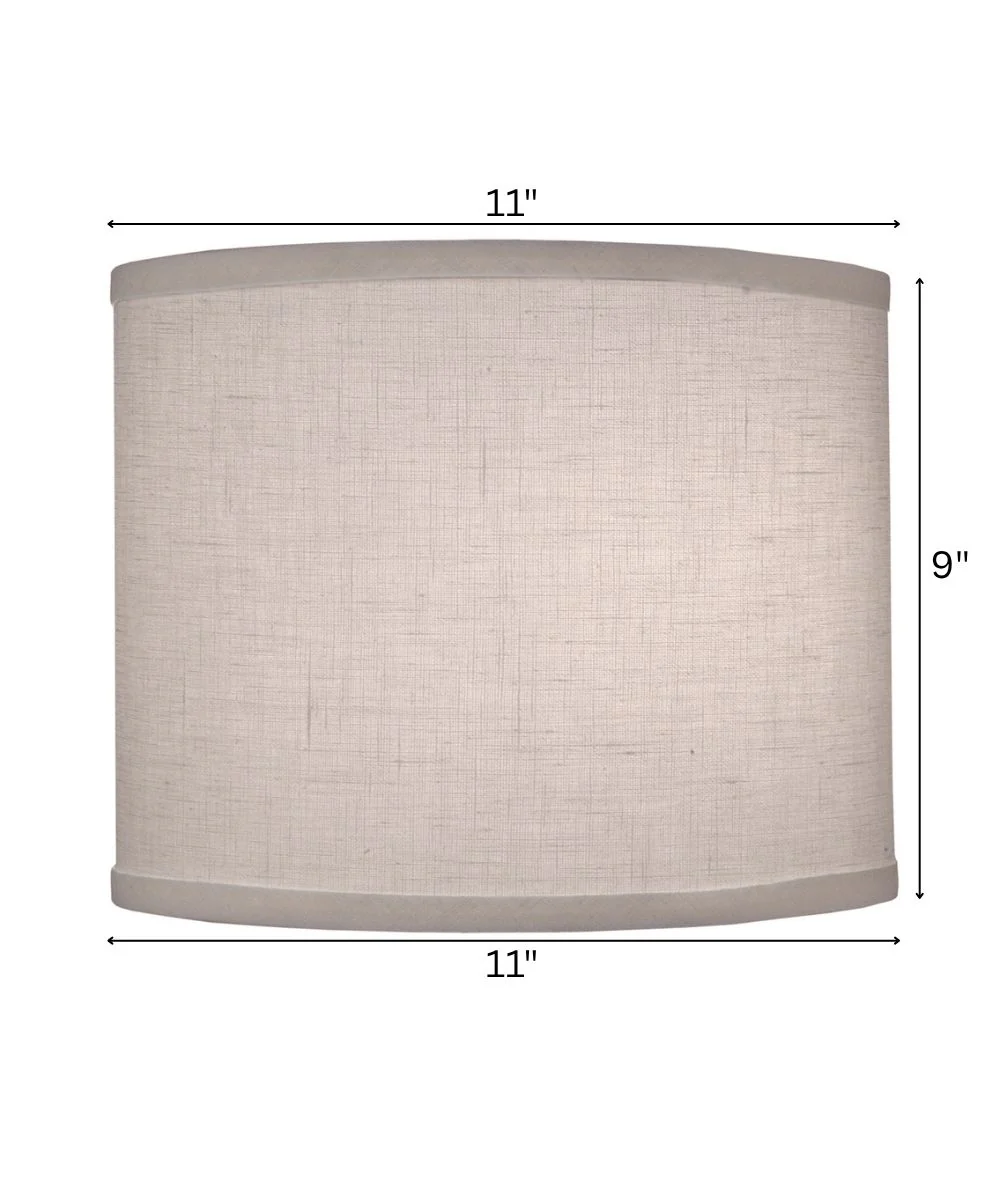 11x11x9 Cream Aberdeen Drum Hardback Lampshade - Image 2