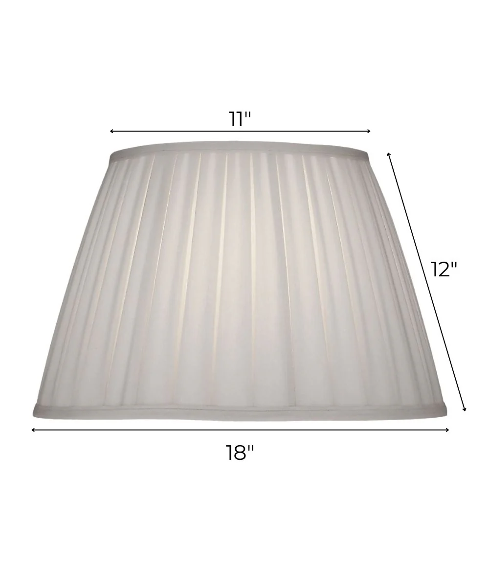 11x18x12 Ivory Shadow Box Pleat Empire Softback Lampshade - Image 3