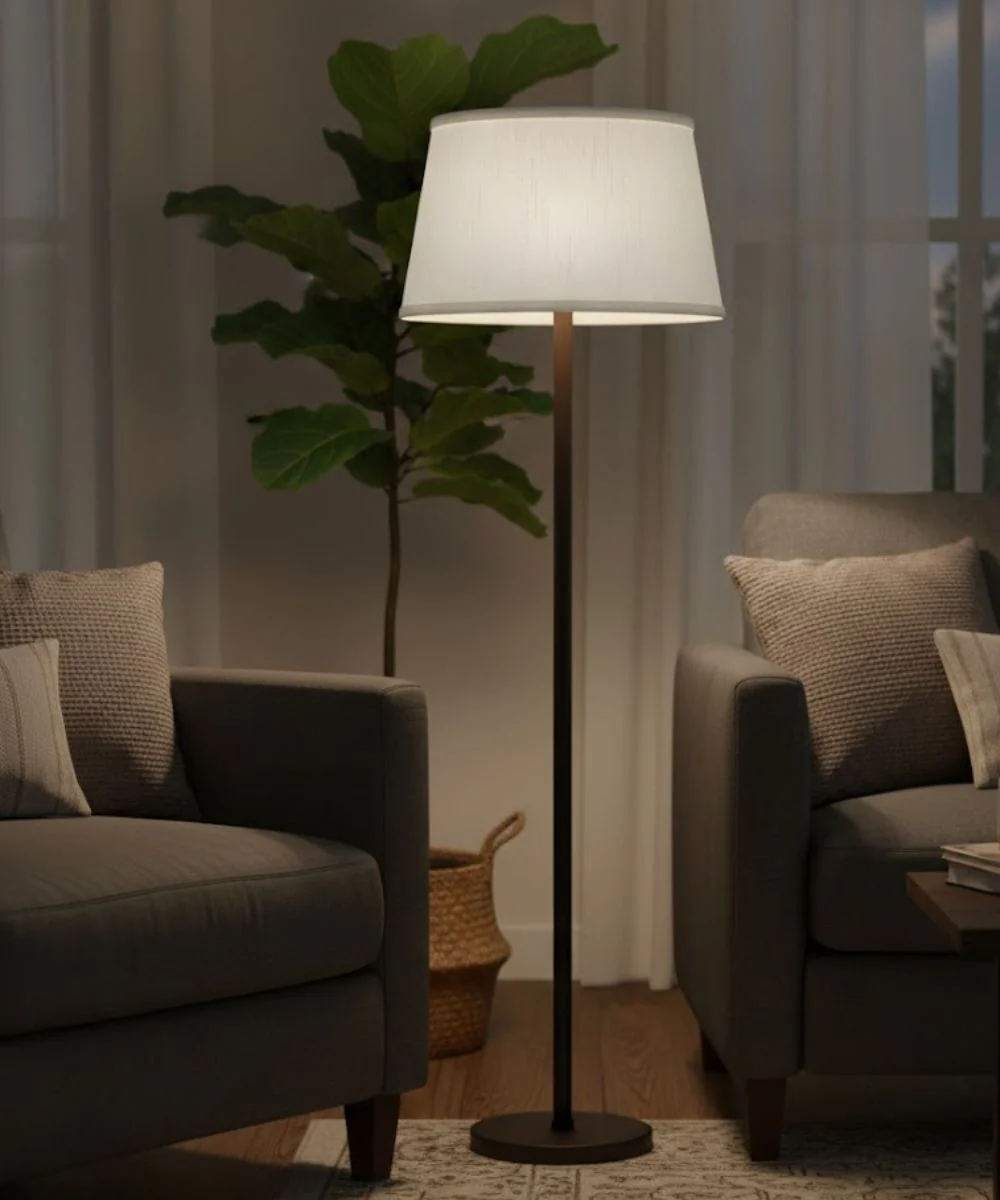 12x14x9 Global White Tapered Drum Hardback Lampshade - Image 2