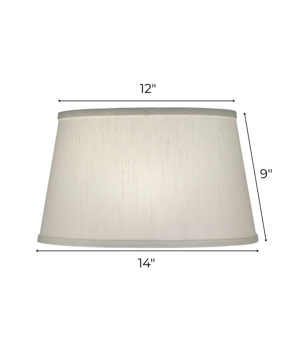 12x14x9 Global White Tapered Drum Hardback Lampshade - Image 3