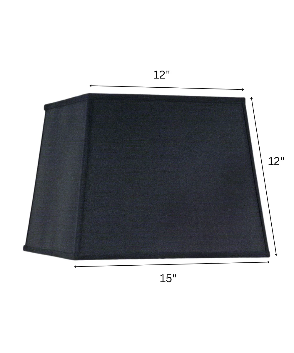 12x15x12 Black Shadow Tapered Square Hardback Lampshade - Image 2