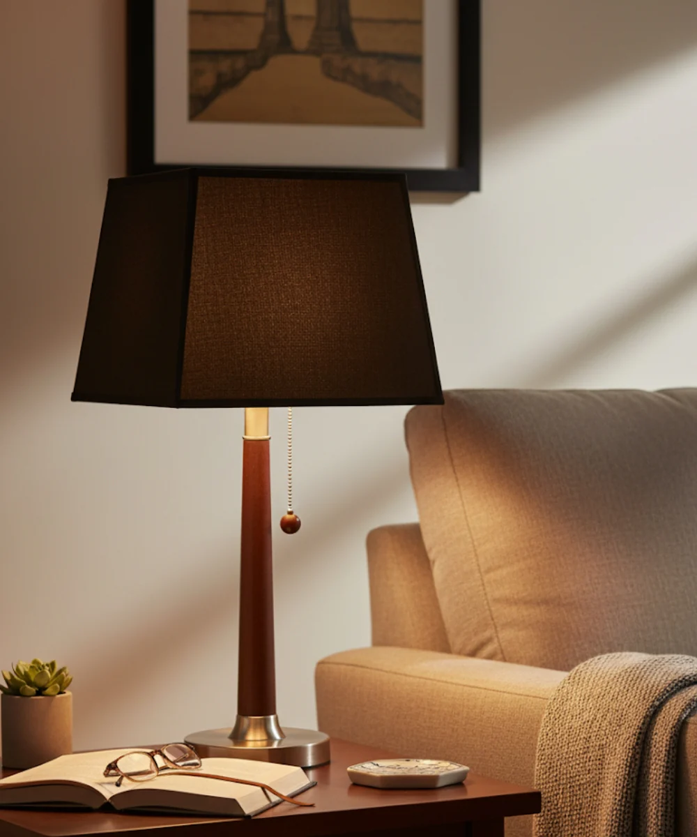 12x15x12 Black Shadow Tapered Square Hardback Lampshade - Image 3