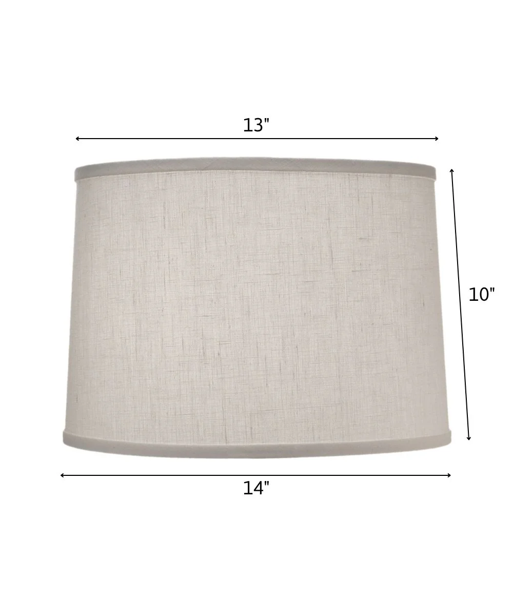 13x14x10 Cream Aberdeen Drum Hardback Lampshade - Image 3