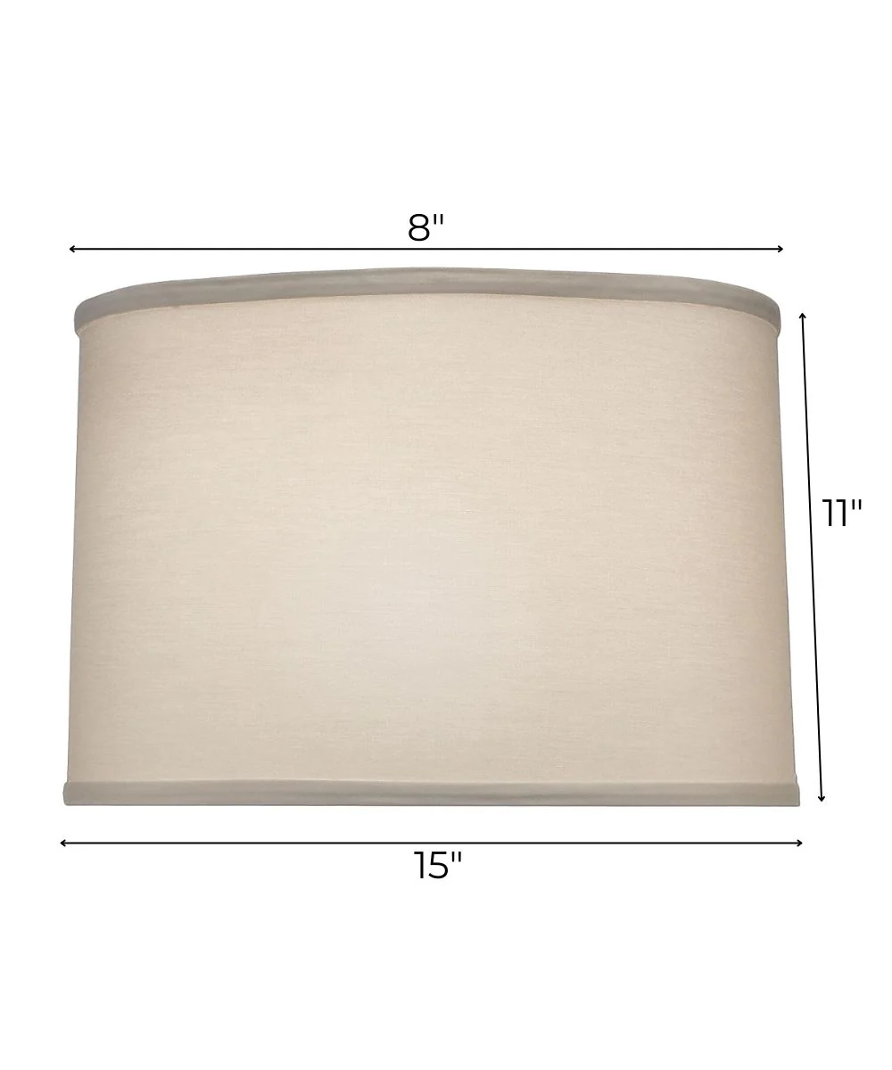 14x15x10 Ivory Shadow Drum Hardback Lampshade - Image 3