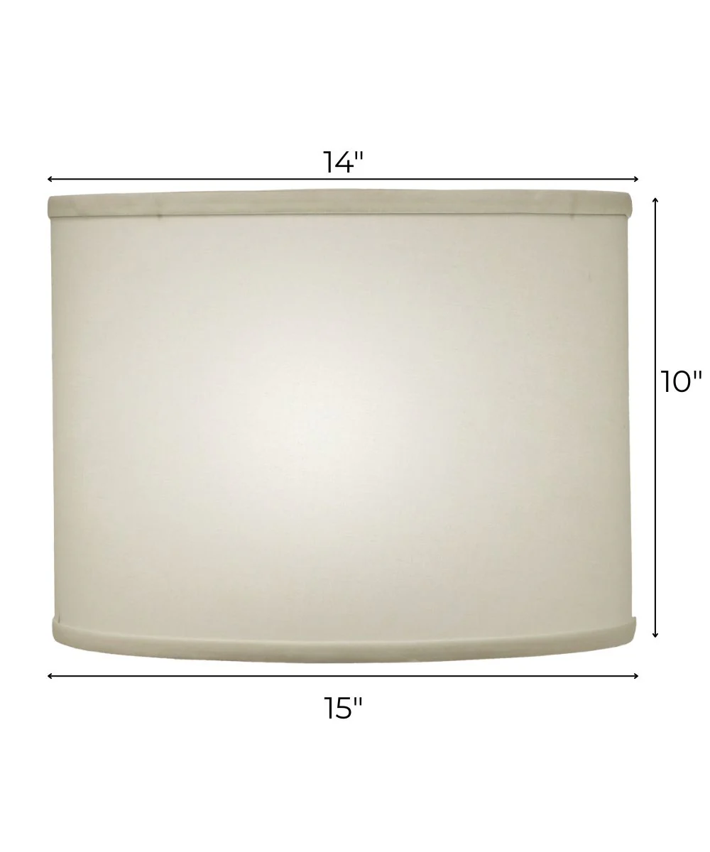 14x15x10 Parchment Butcher Linen Drum Hardback Lampshade - Image 3