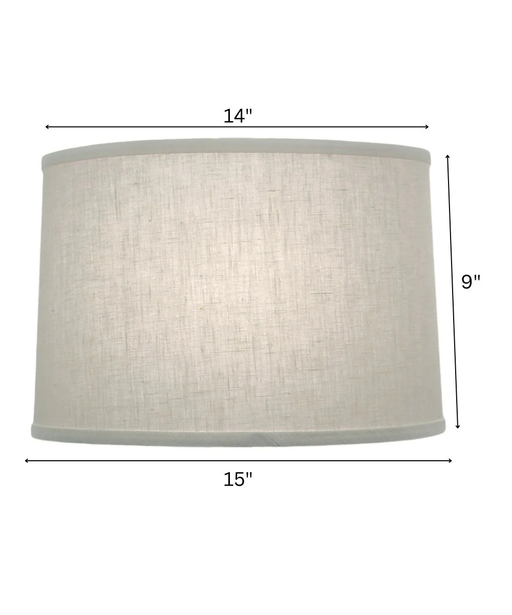 14x15x9 Cream Aberdeen Drum Hardback Lampshade - Image 3