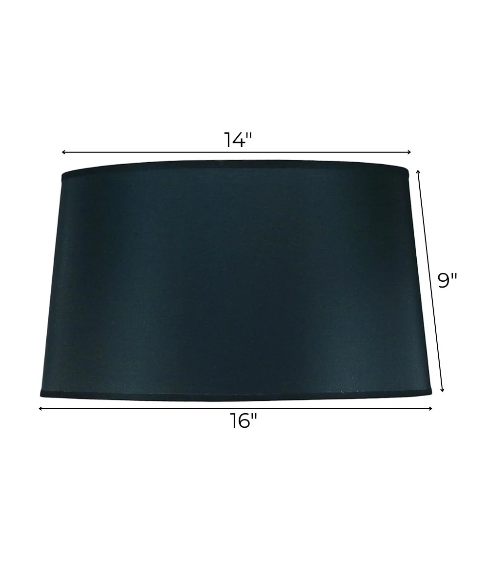 14x16x9 Black Opaque/Gold Foil Tapered Drum Hardback Lampshade - Image 3
