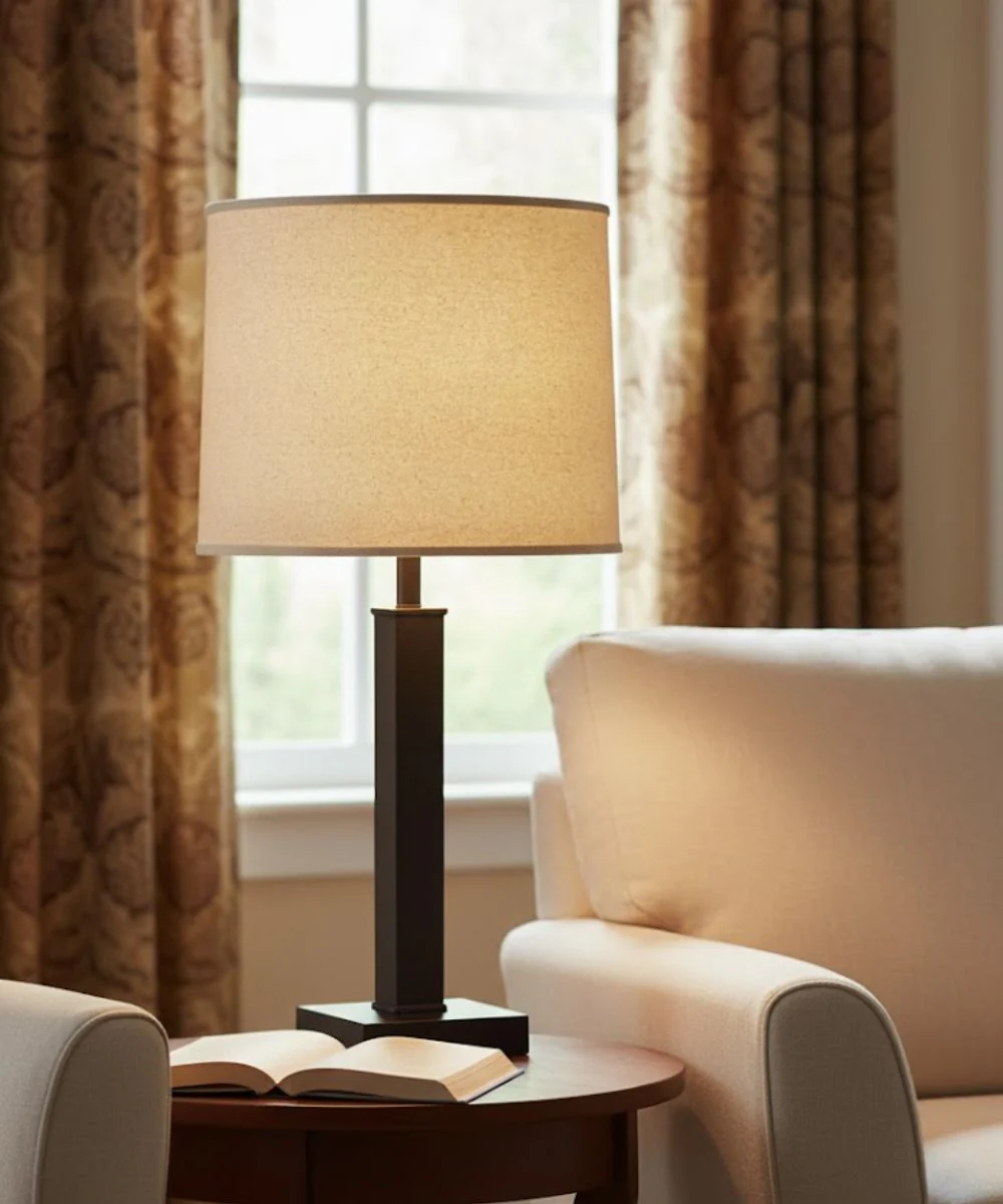 15x16x14 Natural Bombay Deep Drum Hardback Lampshade - Image 2