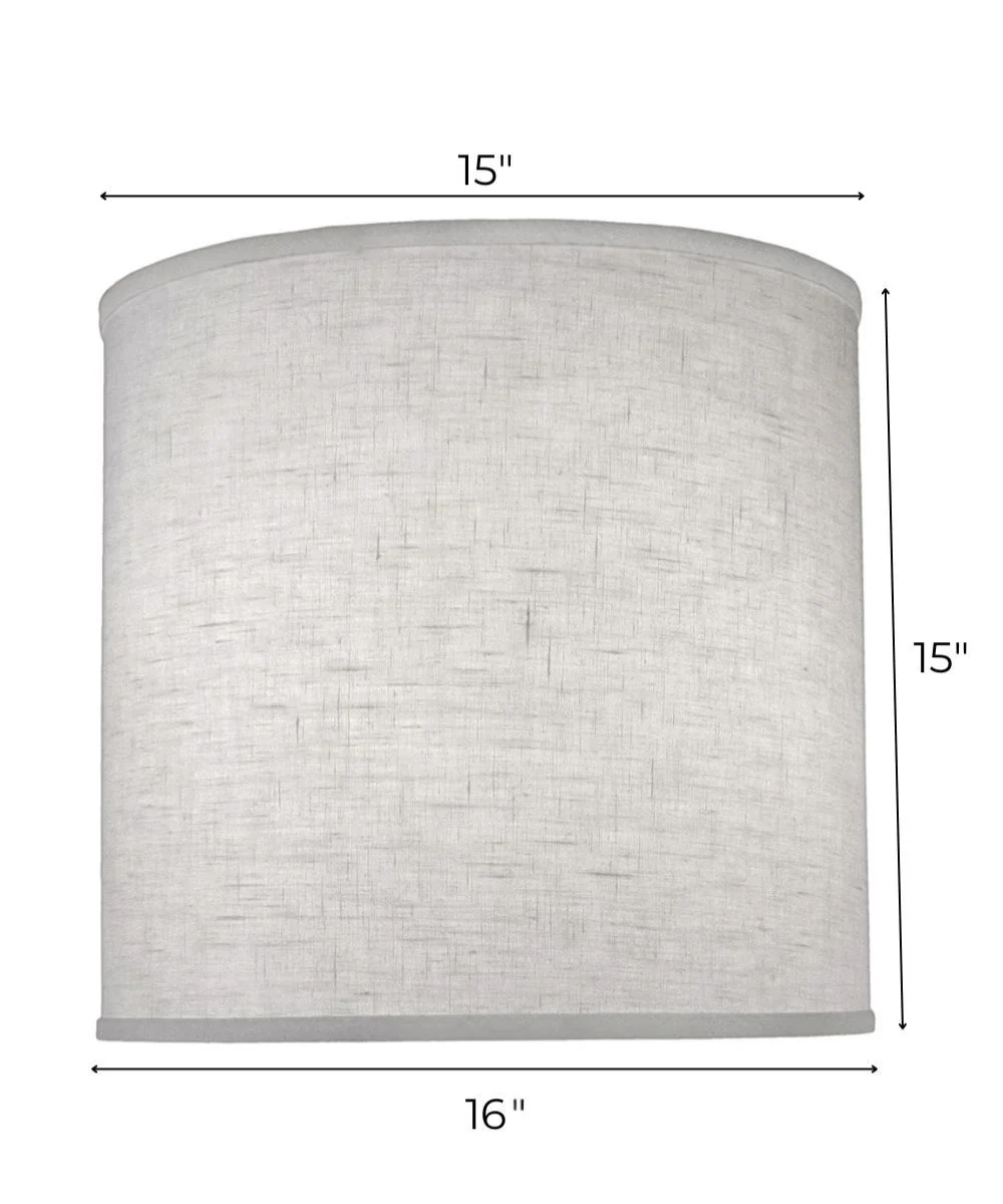 15x16x15 Cream Aberdeen Deep Drum Hardback Lampshade - Image 3