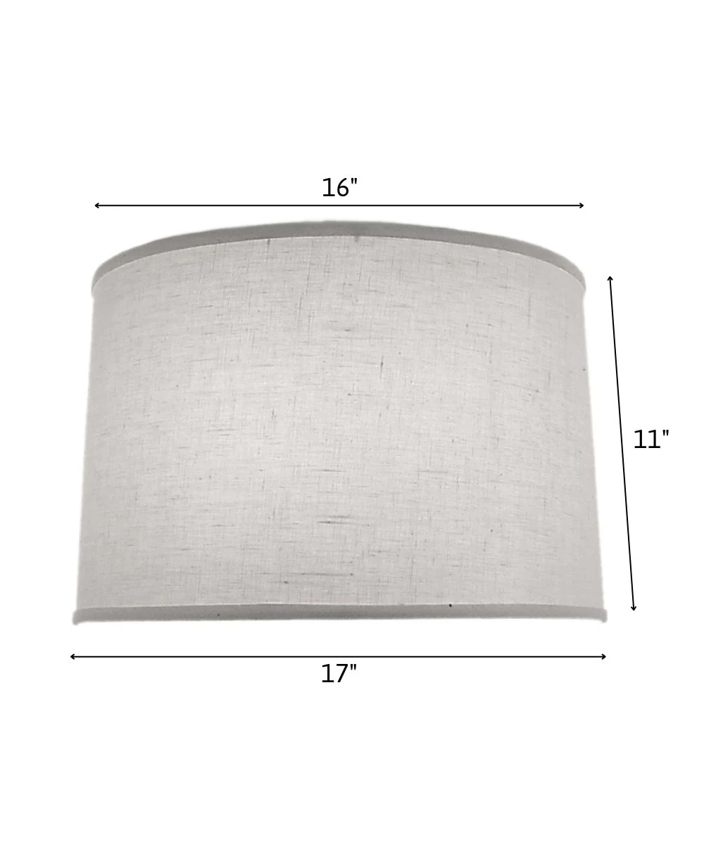 16x17x11 Cream Aberdeen Drum Hardback Lampshade - Image 3