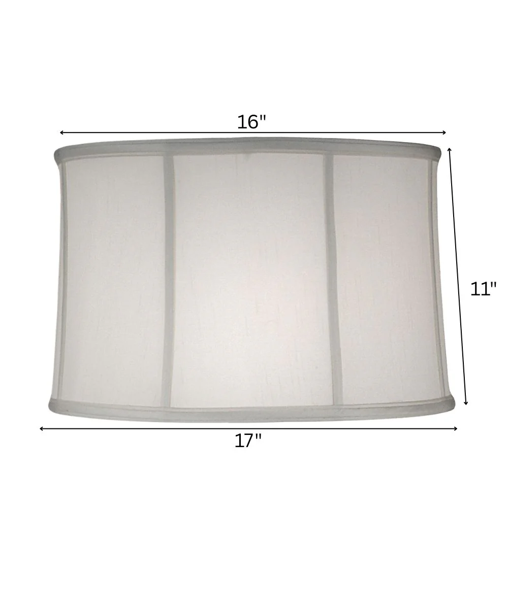 16x17x11 Off White Camelot Drum Softback Lampshade - Image 3