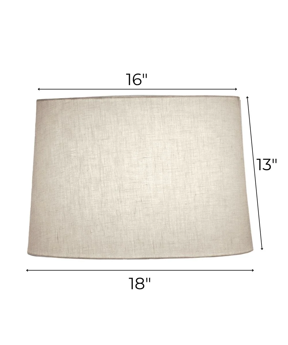 16x18x13 Cream Aberdeen Drum Hardback Lampshade - Image 3