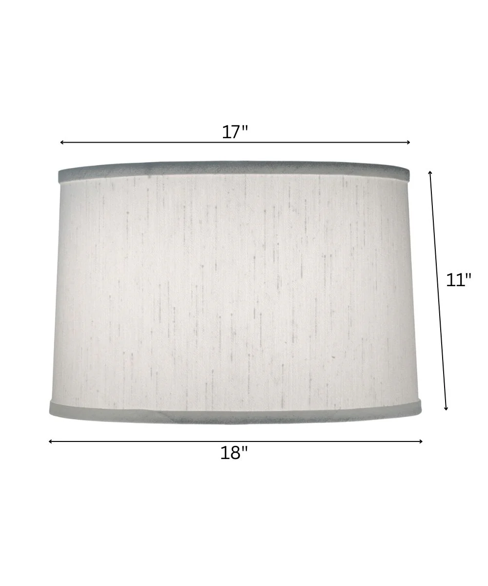 17x18x11 Global White Drum Hardback Lampshade - Image 3