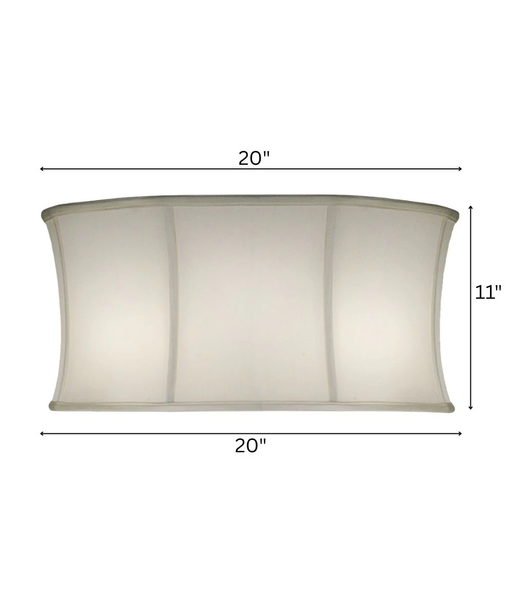 20x20x11 Off White Camelot Modified Drum Softback Lampshade - Image 3