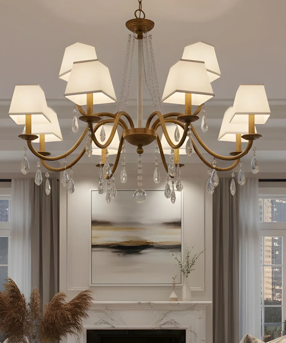 3x5x4 White Butcher Linen Empire Candelabra Hardback Lampshade - Image 2