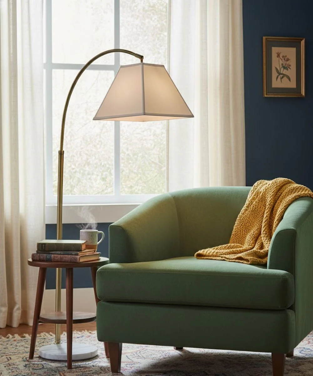 4x8x8 Ivory Shadow Tapered Square Hardback Lampshade - Image 2