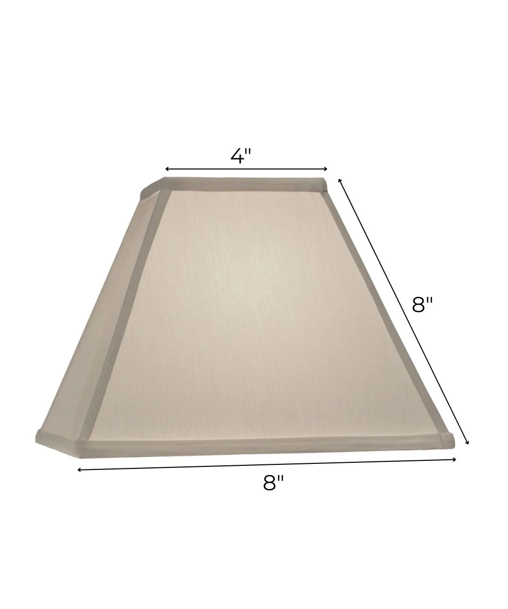 4x8x8 Ivory Shadow Tapered Square Hardback Lampshade - Image 3