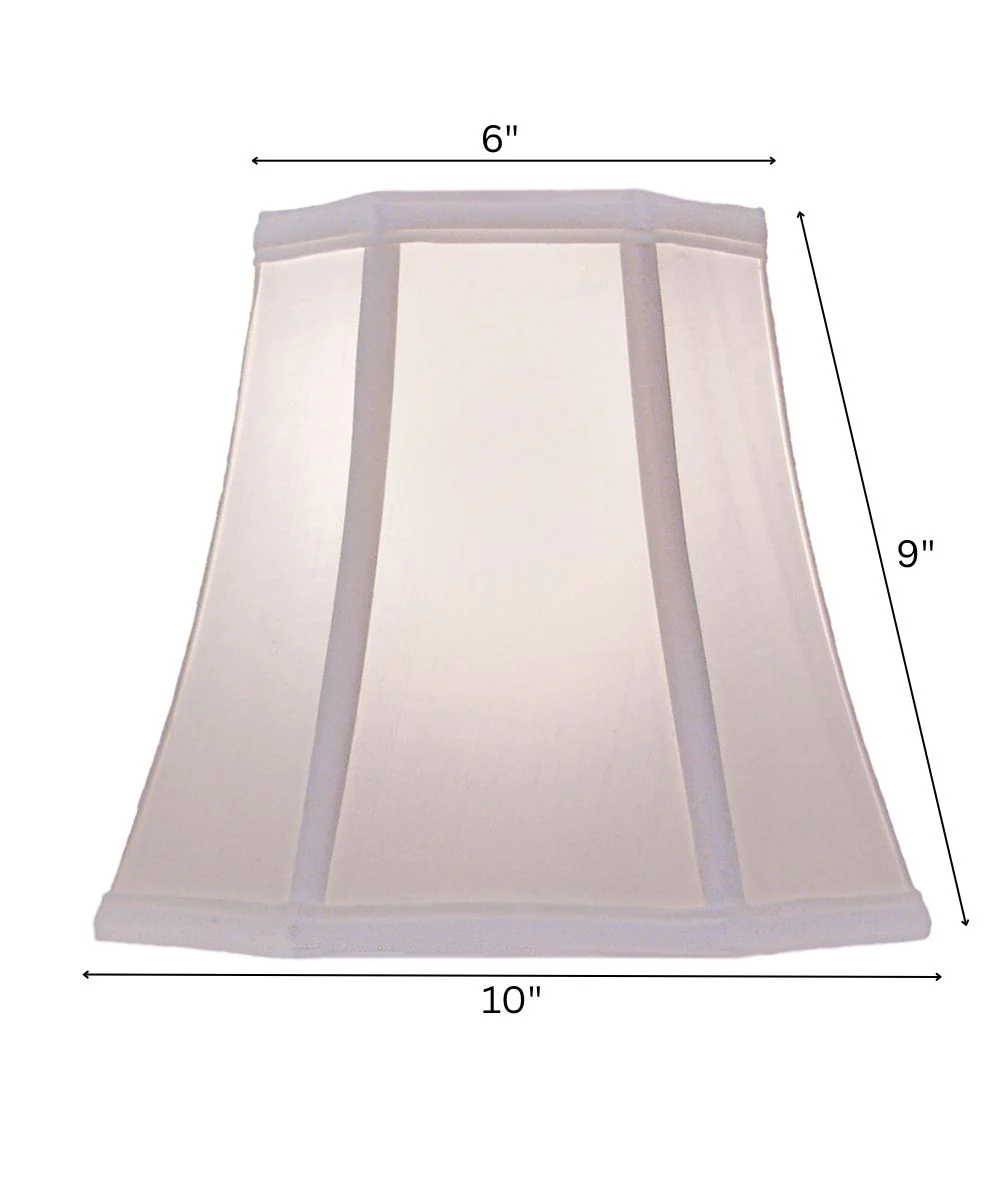6x10x9 Pearl Supreme Satin Hex Bell Softback Lampshade - Image 2
