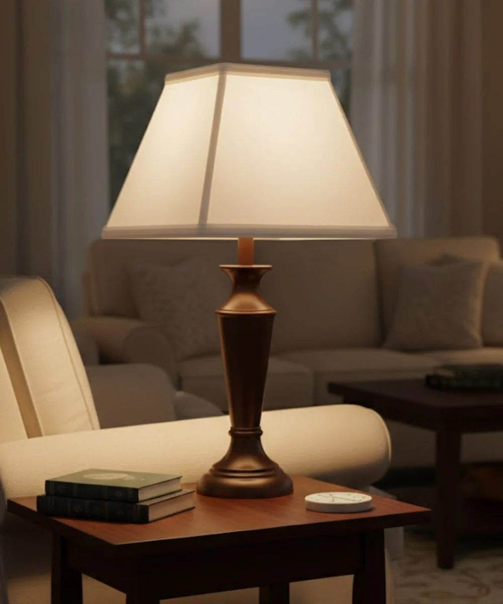 6x11x10 Oyster Silksheen Tapered Square Hardback Lampshade - Image 2