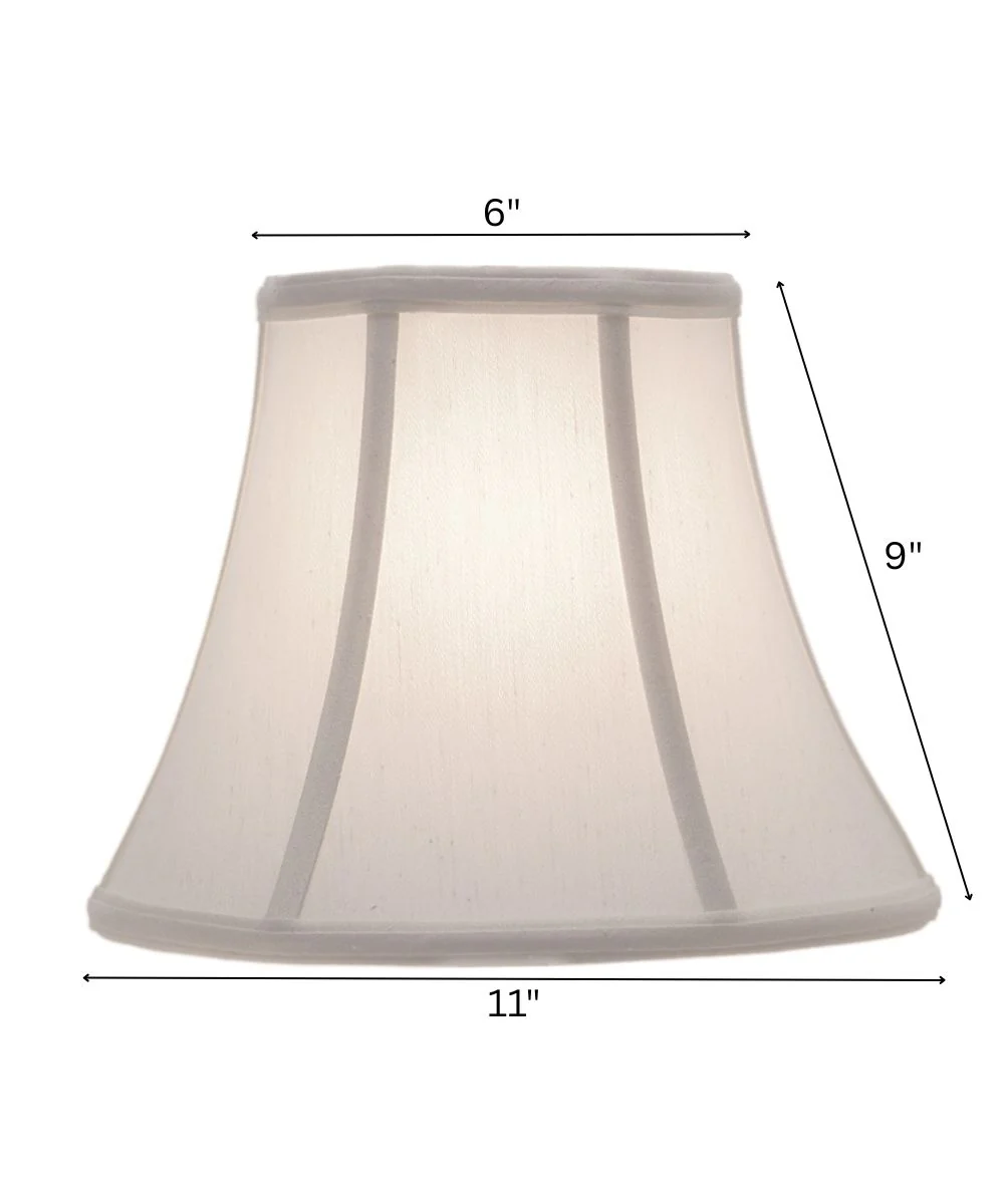6x11x9 Pearl Supreme Satin Bell Softback Lampshade - Image 2
