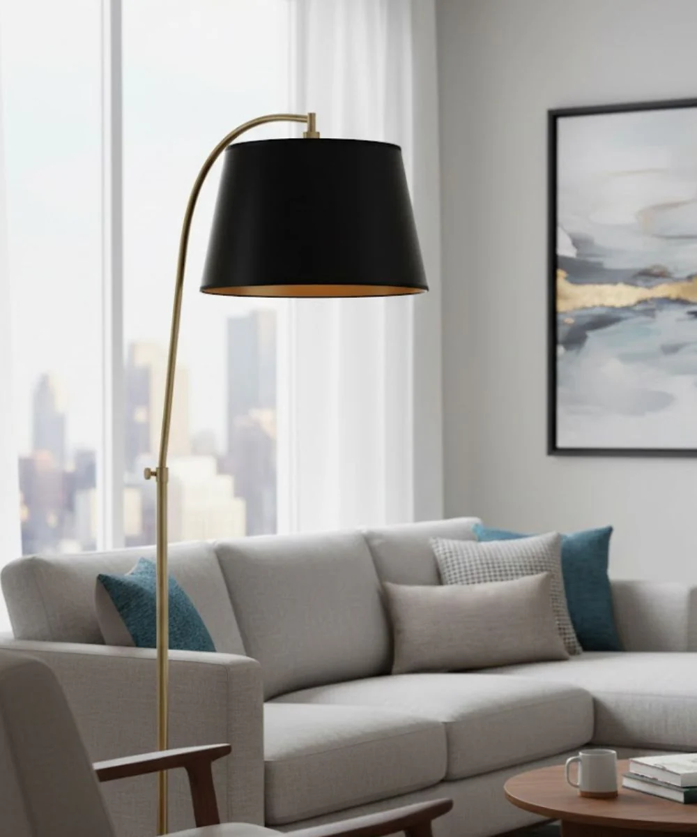 (7x10) (9x14) x 9 Black/Opaque Gold Foil Tapered Oval Hardback Lampshade - Image 2