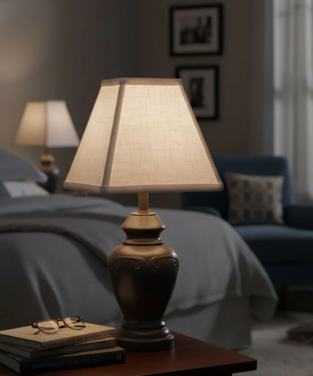 7x8x7 Cream Aberdeen Tapered Square Hardback Lampshade - Image 3