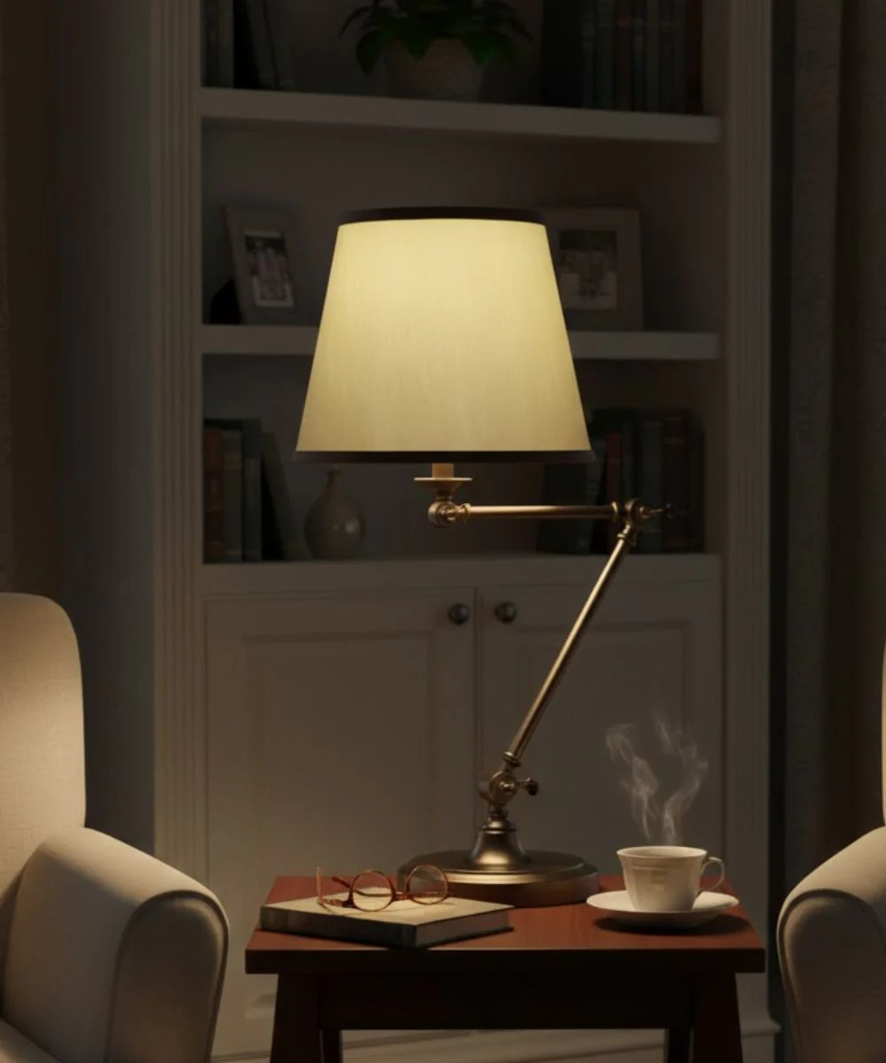 8x10x10 Eggshell with Black Trim Silksheen Empire Hardback Lampshade - Image 2