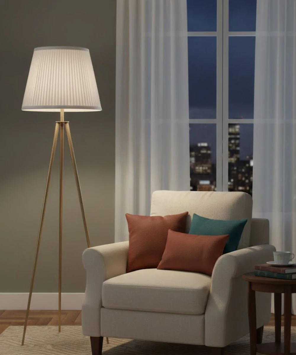 8x12x10 Off White Side Pleat Camelot Empire Softback Lampshade - Image 2