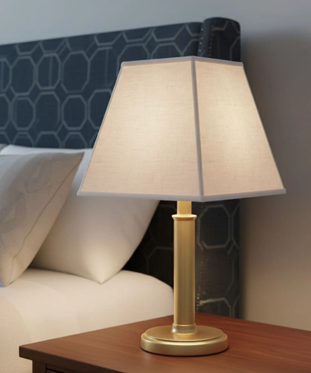 8x14x12 Cream Aberdeen Tapered Square Hardback Lampshade - Image 2