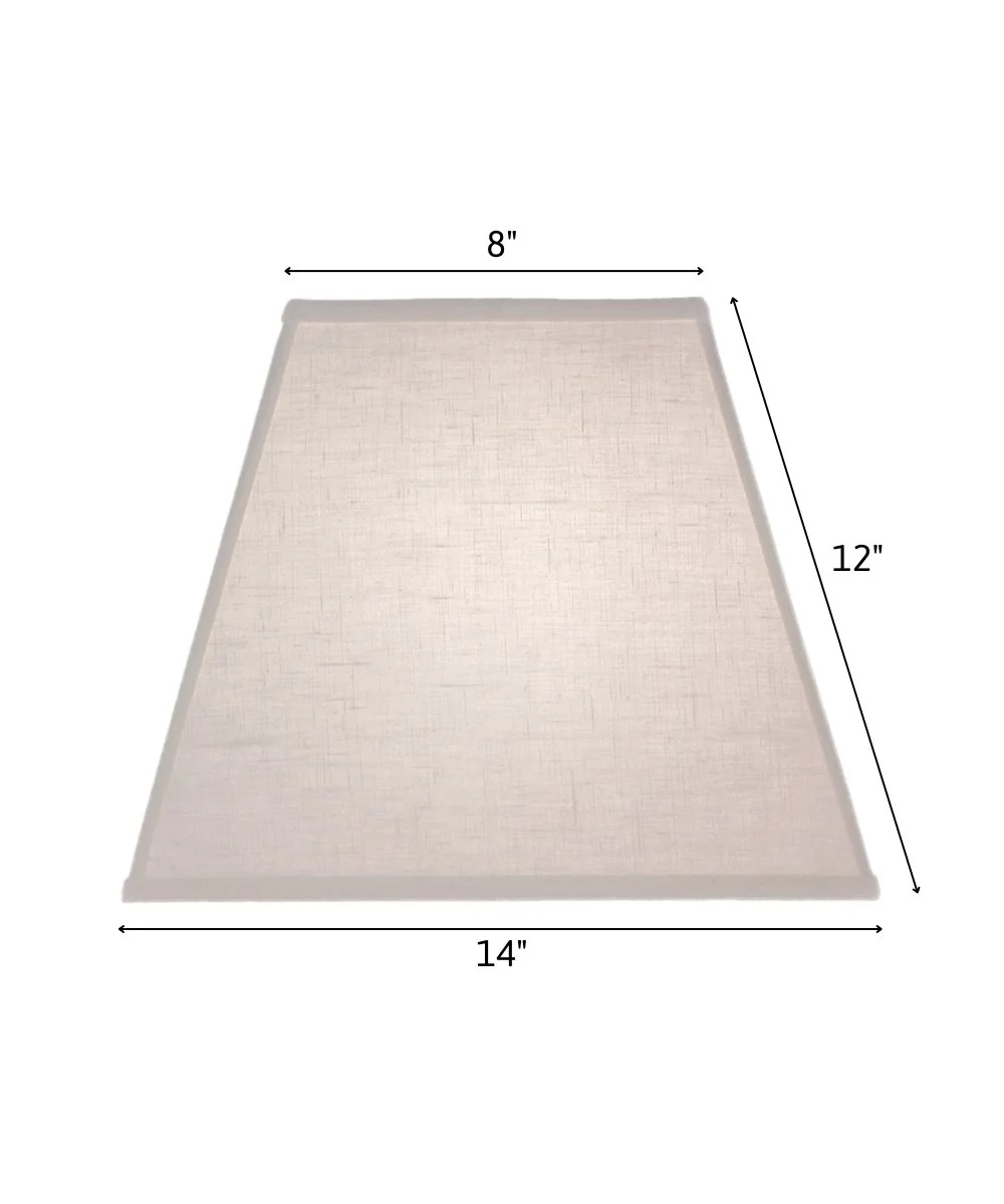 8x14x12 Cream Aberdeen Tapered Square Hardback Lampshade - Image 3