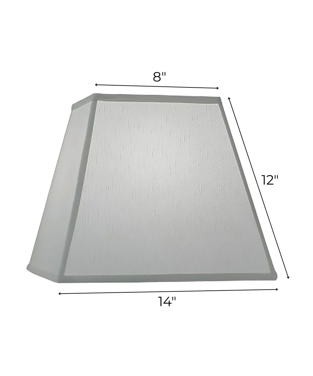 8x14x12 Global White Tapered Square Hardback Lampshade - Image 3