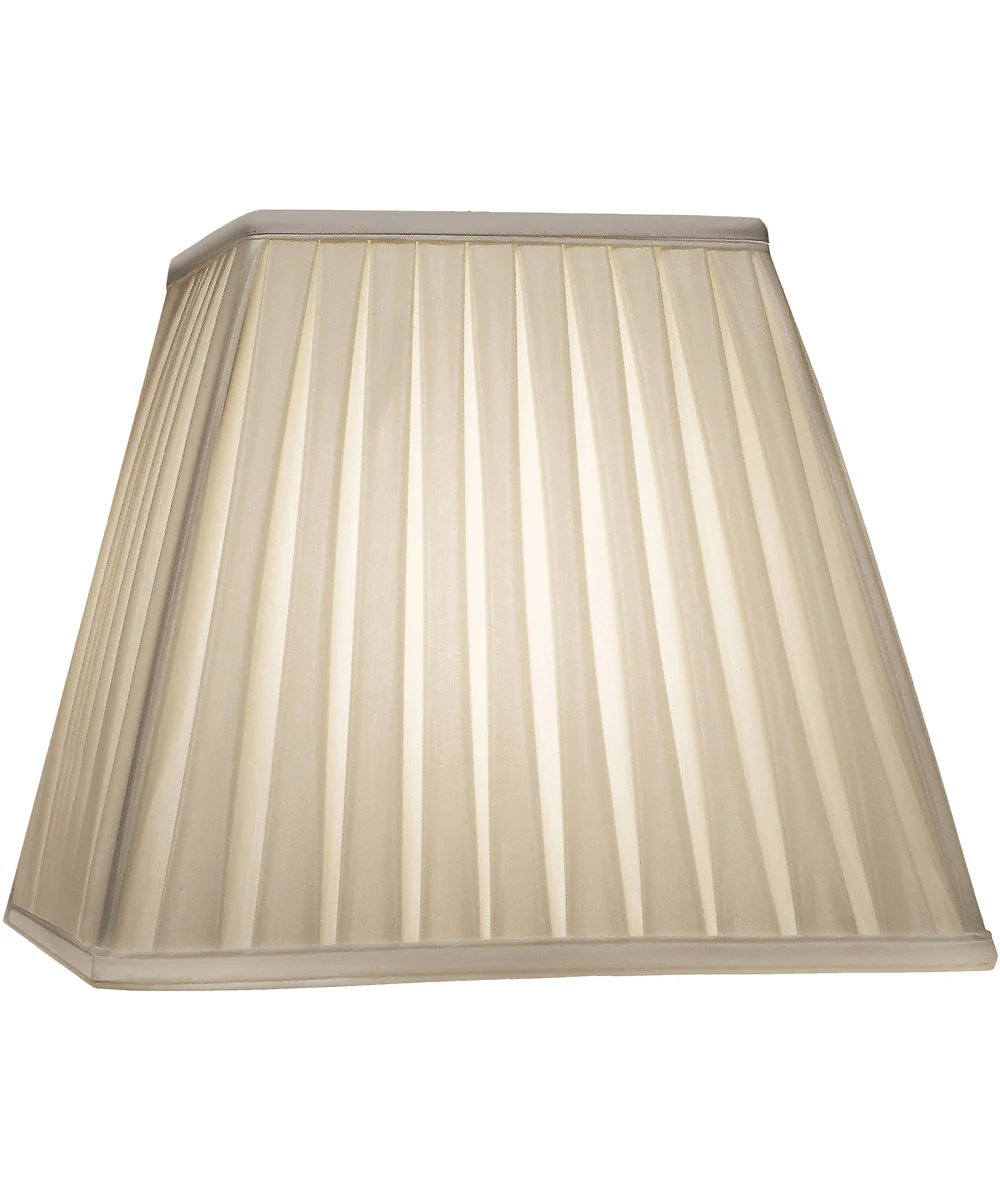 8x14x12 Oyster Box Pleat Silksheen Tapered Square Softback Lampshade