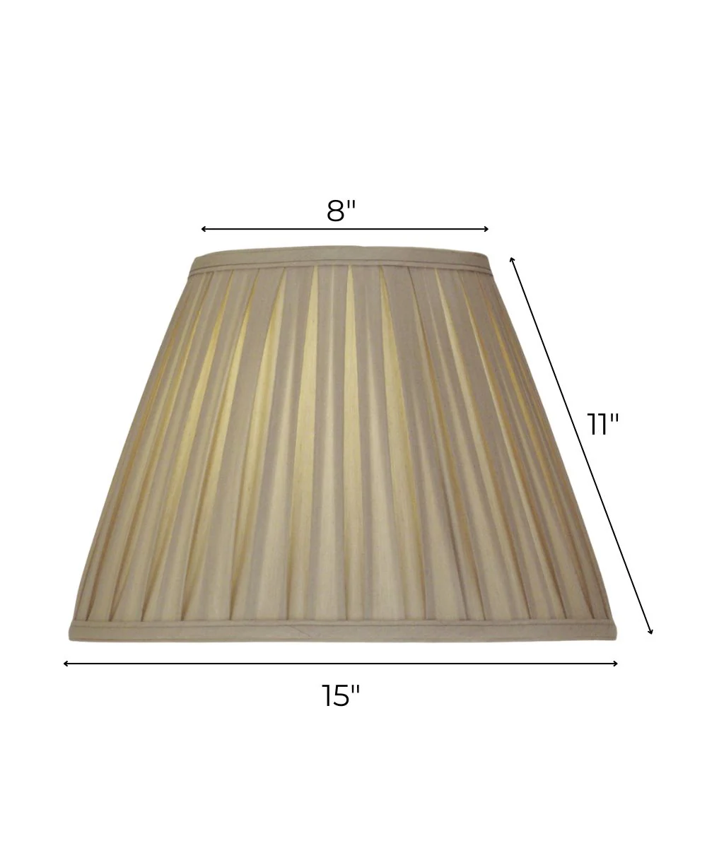 8x15x11 Croissant Box Pleat Silksheen Empire Softback Lampshade - Image 3