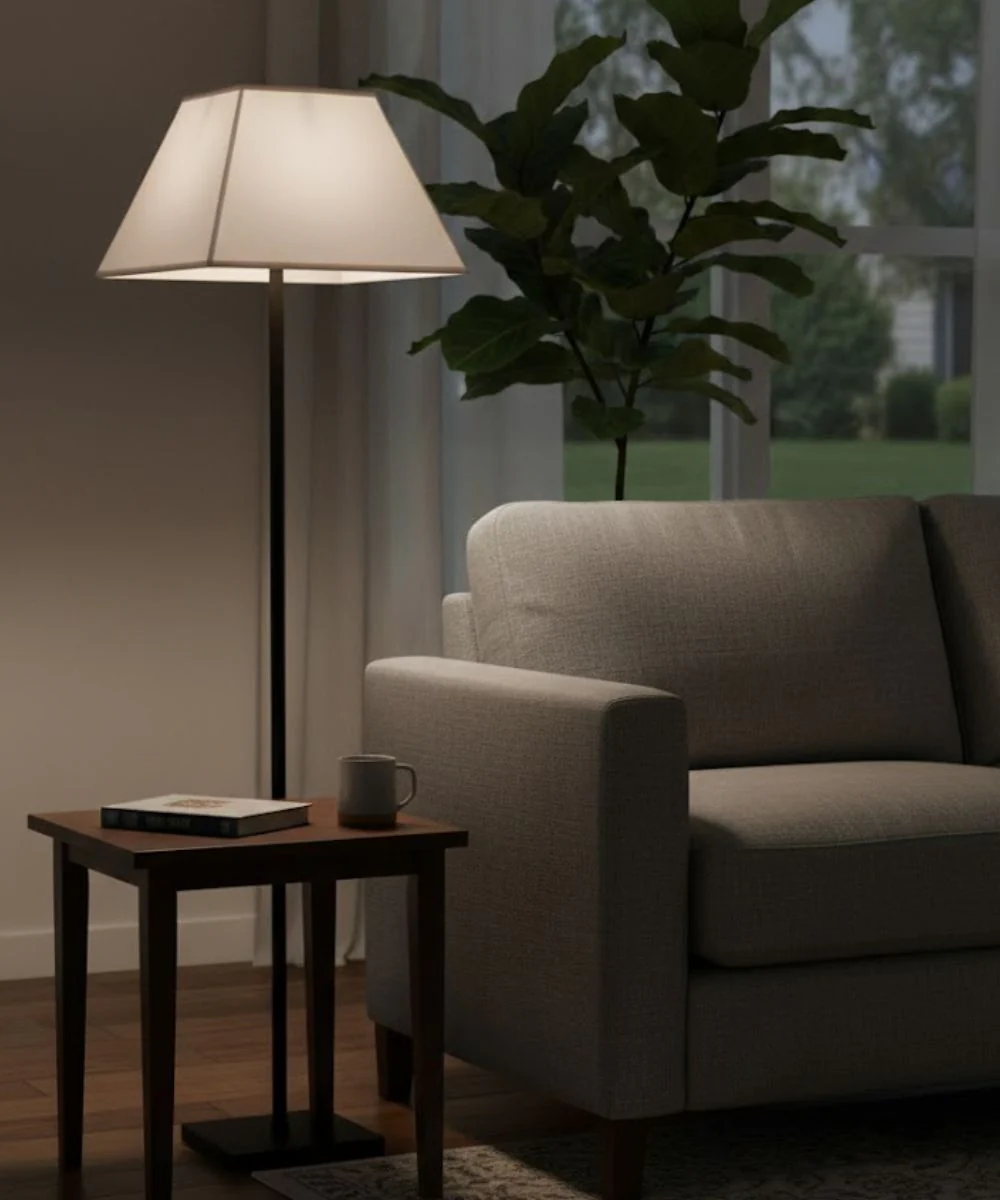 8x16x11 Global White Tapered Square Hardback Lampshade - Image 2